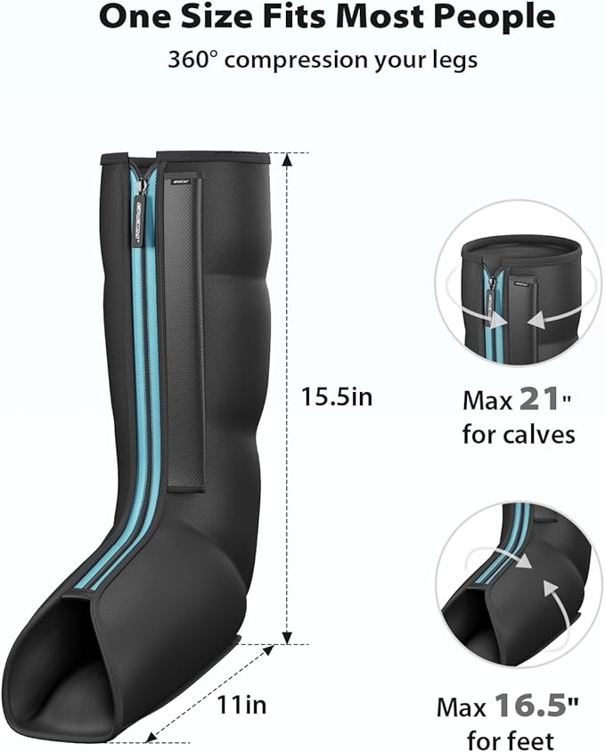 CINCOM Leg Massager for Circulation and Pain Relief, Air Compression Massager - Image 5