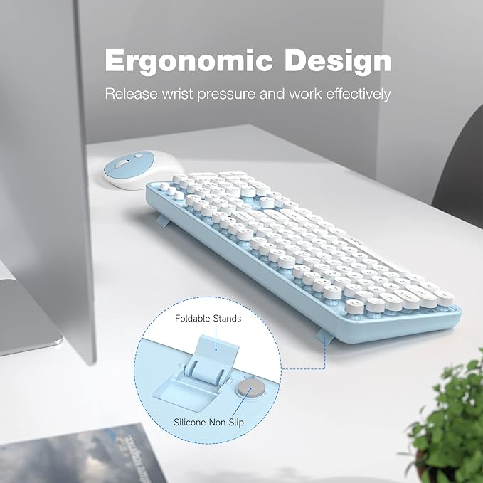 MOFII Wireless Keyboard and Mouse Combo, Computer Full Size 2.4G Plug and Play - Image 3