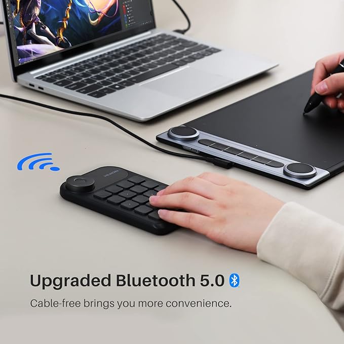 HUION Keydial Mini Bluetooth Programmable Keypad - Image 3