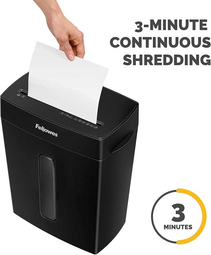Fellowes P-40C 8 Sheet Cross-Cut Deskside Paper Shredder - Image 6