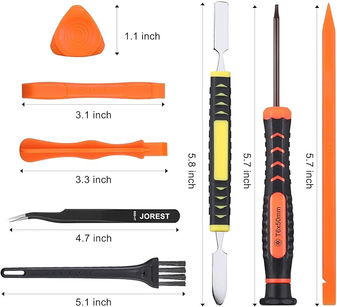 JOREST Repair Kit for Xbox One/360/X PS4 PS3 PS5, PH0 T6 T8 T10 Torx Security - Image 3
