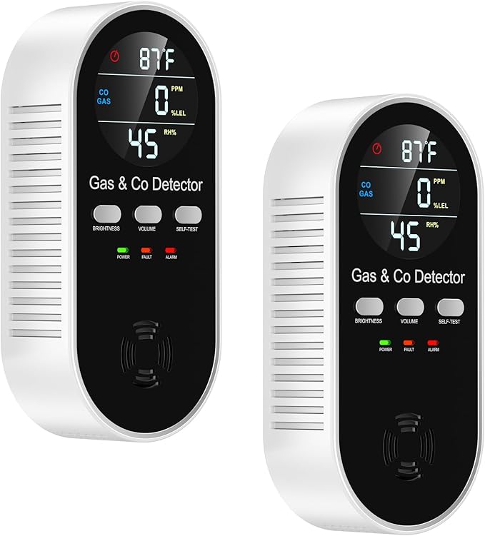 5 in 1 Carbon Monoxide Detectors Plug in by PEGEMUFamilySafetyGuardian