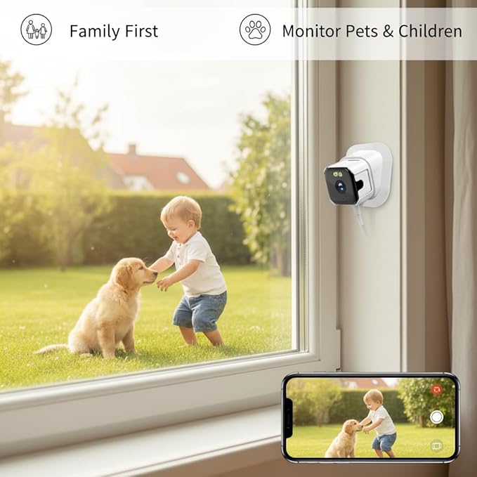 ciciglow 2K Window Camera, 2.4GHz & 5GHz WiFi Indoor Camera - Image 8