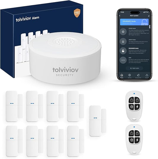 tolviviov Home Alarm System, 12 Pieces Smart Home Alarm Security System DIY No by tolviviovDirect