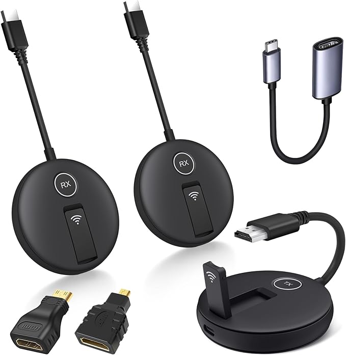 YUYUNLOMN Wireless HDMI Two Receivers and One Transmitter, 2.4/5GHz Wirelessly by YUYUNLOMN