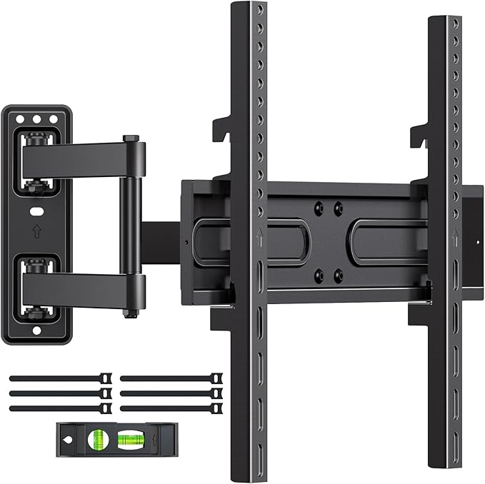Full Motion TV Wall Mount for Most 32-55 inch TVs up to 66 lbs, Tilt by HChookclasp