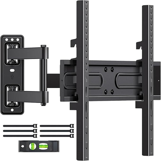 Full Motion TV Wall Mount for Most 32-55 inch TVs up to 66 lbs, Tilt by HChookclasp
