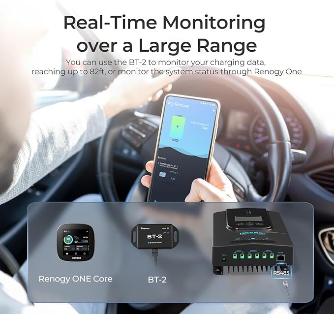 Renogy Solar Charge Controller- Rover 20A 12V24V Auto DC Input MPPT Charge - Image 6