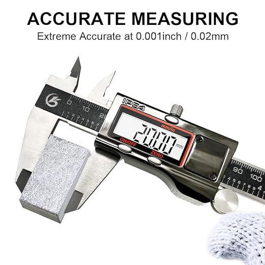 KETOTEK Digital Caliper Measuring Tool, IP54 Waterproof Stainless Steel - Image 2