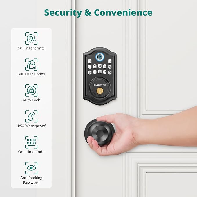 AkaGear DS10 Keyless Entry Door Lock - Image 4