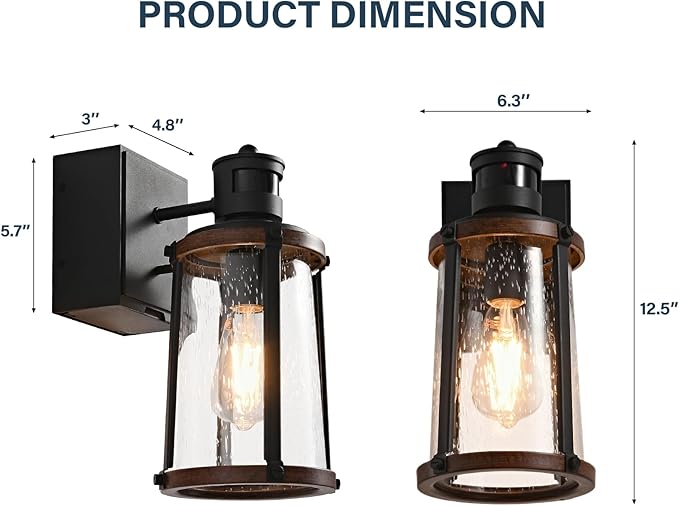 JOKAONOTL Dusk to Dawn Motion Sensor Outdoor Light - Image 5