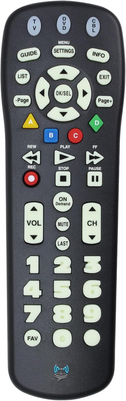 SatelliteSale TV Remote Control UR3-SR3S Big Button Remote Control Replacement by SatelliteSale