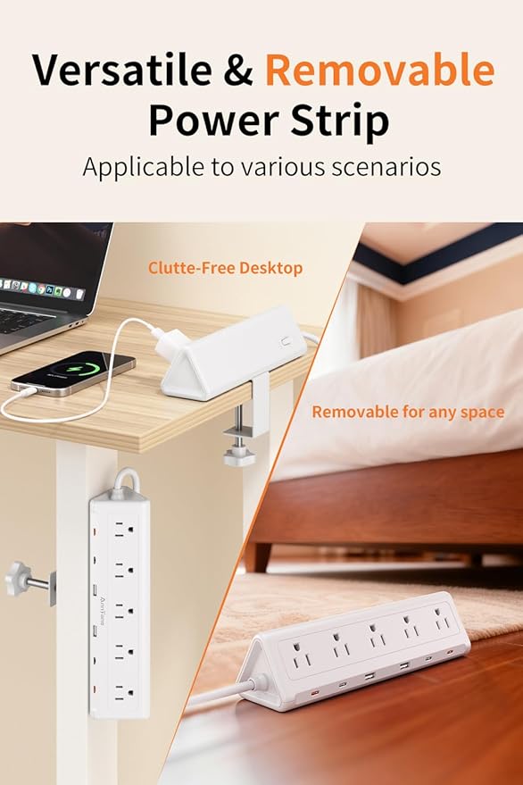10 FT Desk Clamp Power Strip - Image 3
