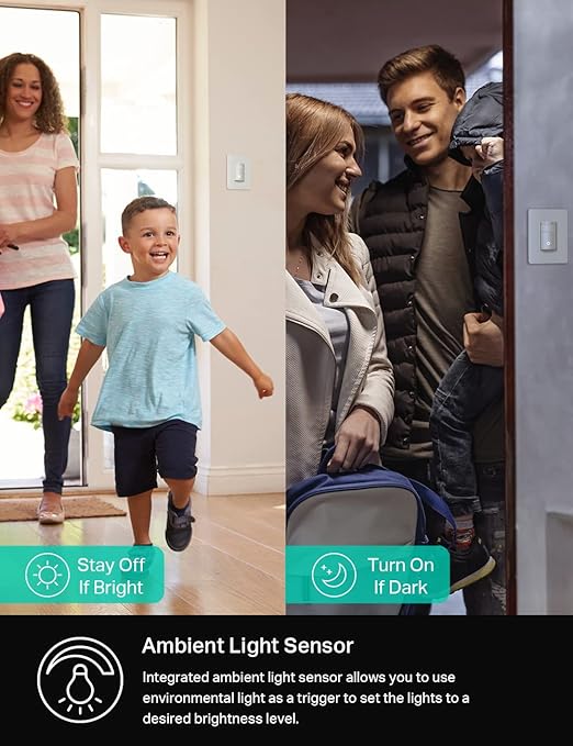 Kasa Smart Motion Sensor Switch, Dimmer Light Switch, Single Pole, Needs - Image 4