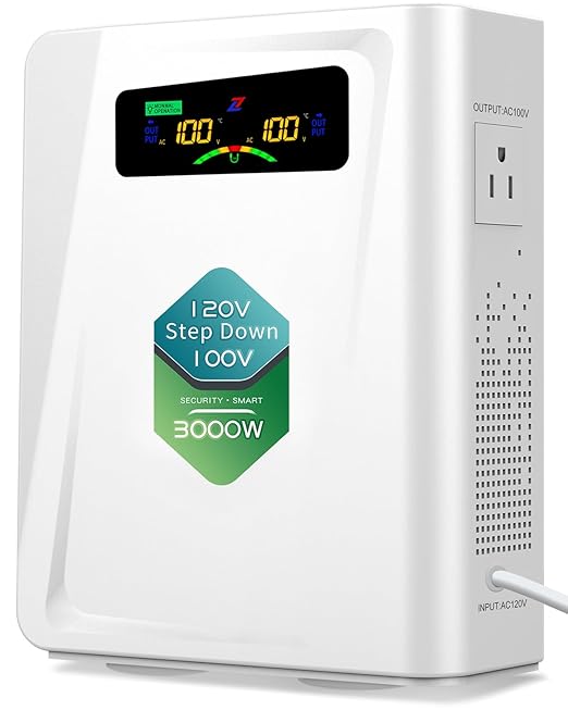 ZHENGXI Step Down Transformer 120v to 100v Voltage Converter 3000W, No Noise by ZHENGXI