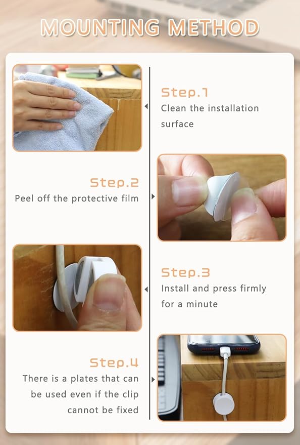 Maveek 5 Sets Magnetic Cable Management Clips - Image 7