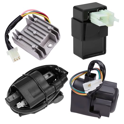 Ignition Coil 6 Pin CDI Voltage Regulator Rectifier Solenoid Relay Kit - Image 2