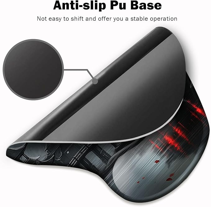 Ergonomic Mouse Pad with Wrist Rest, Gaming Mouse Pad with Wrist Support - Image 3