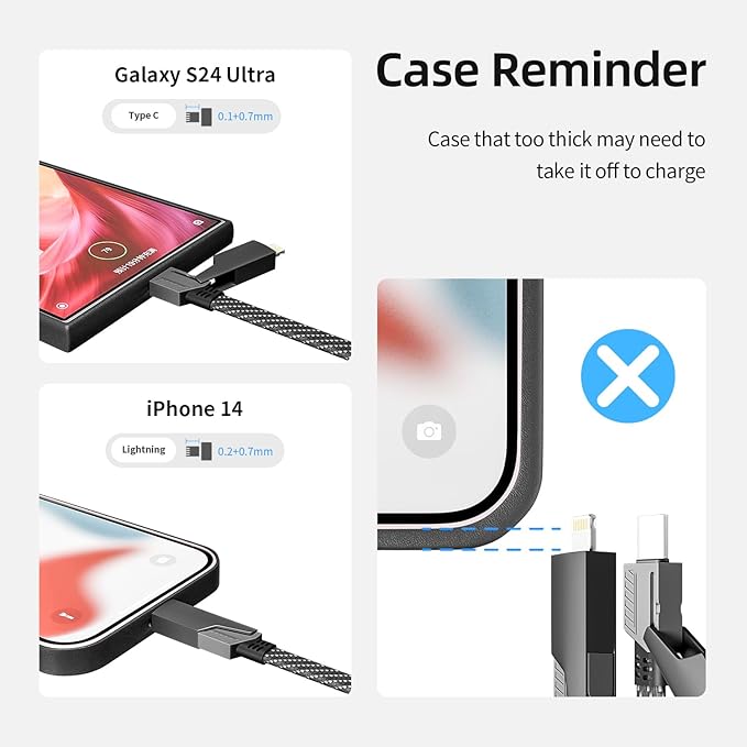 4 in 1 Charging Cable Fast Charging 65W, USB C Cable 4-in-1 USB Multi Charging - Image 7