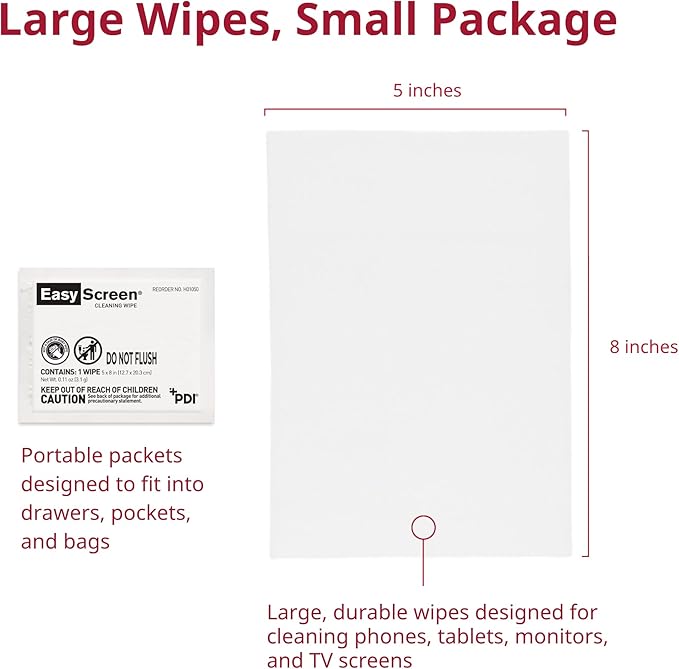 Easy Screen, Premium Screen Cleaning Wipes, Electronics, Touchscreens, and - Image 3