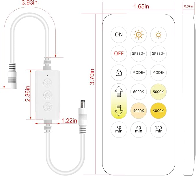 Pandery CCT LED Controller Kit, iOS/Andriod App Control 2.4G RF Wireless Remote - Image 3