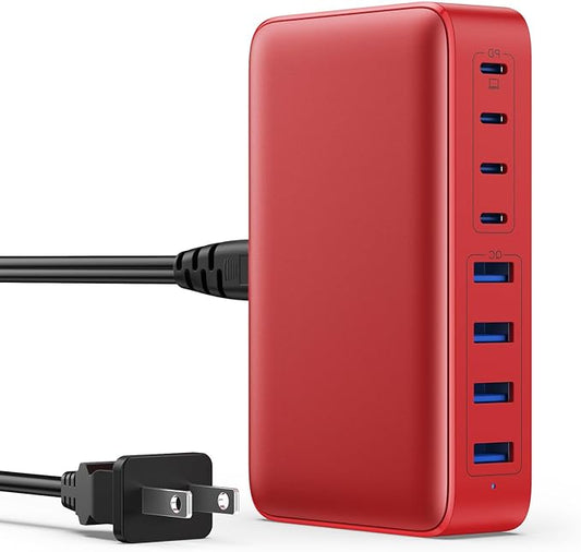USB C Charger 200W USB C Charger Block, Upgraded GaN III 8-Port Fast Charging by GKUTW