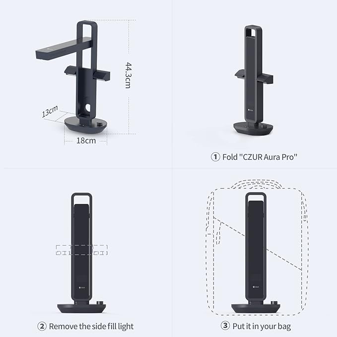 CZUR Aura Pro Book & Document Scanner, Capture A3 & A4, Auto-Flatten & Deskew - Image 9