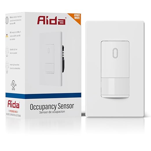 AIDA Single Pole Motion Sensor Light Switch w/Neutral Wire by AIDA