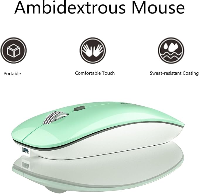 Uciefy Q5 Slim Rechargeable Wireless Mouse, 2.4G Portable Optical Silent Ultra - Image 7