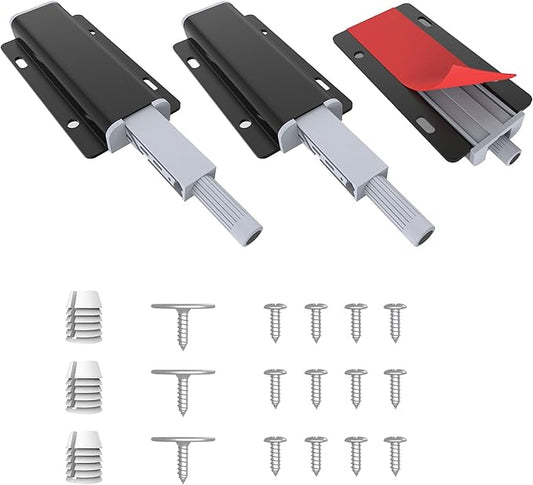 3 Pack Push to Open Cabinet Hardware, Touch Latches by Unknown