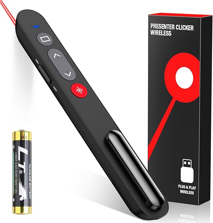 NinjajoyOX Presentation Clicker, Wireless Presenter Clicker by NinjajoyOXxboxbatterypack