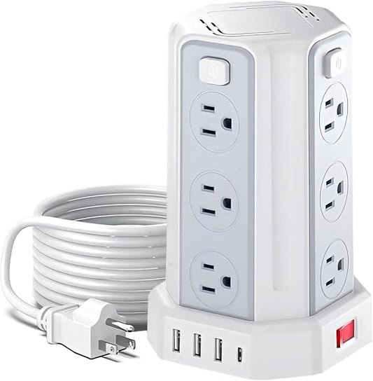 Power Strip Surge Protector, 10 Ft Extension Cord by SMALLRT