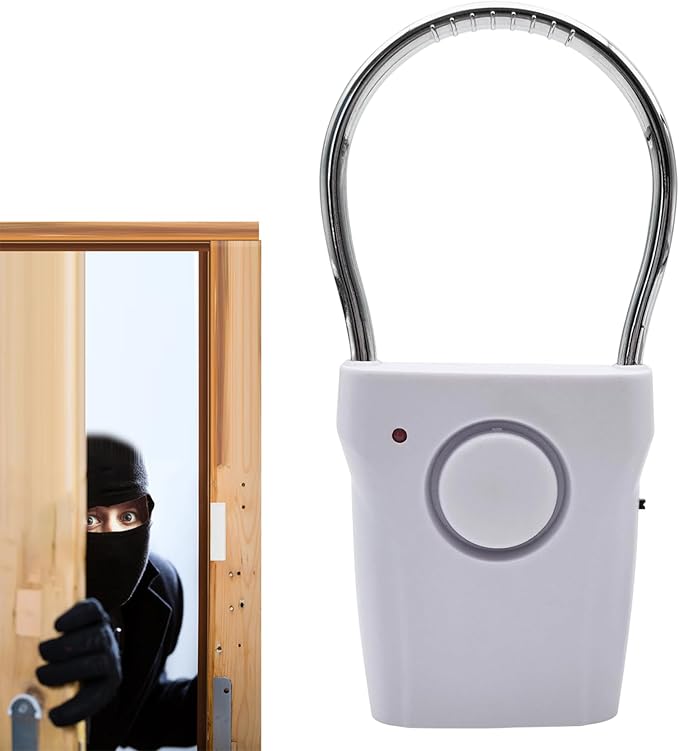 Door Alarm – ABS 120dB Battery Powered Vibration Sensor | Handle Entry Security by Unknown
