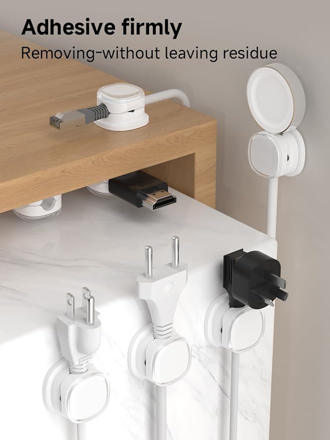 Magnetic Cable Clips, Adjustable Cord Holder Management, Adhesive Wire Keeper - Image 8