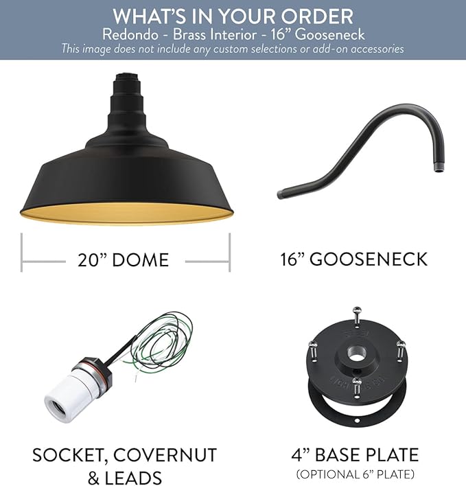Steel Lighting Co. Large Outdoor Barn Light | Gooseneck Light Fixture | Made in - Image 8