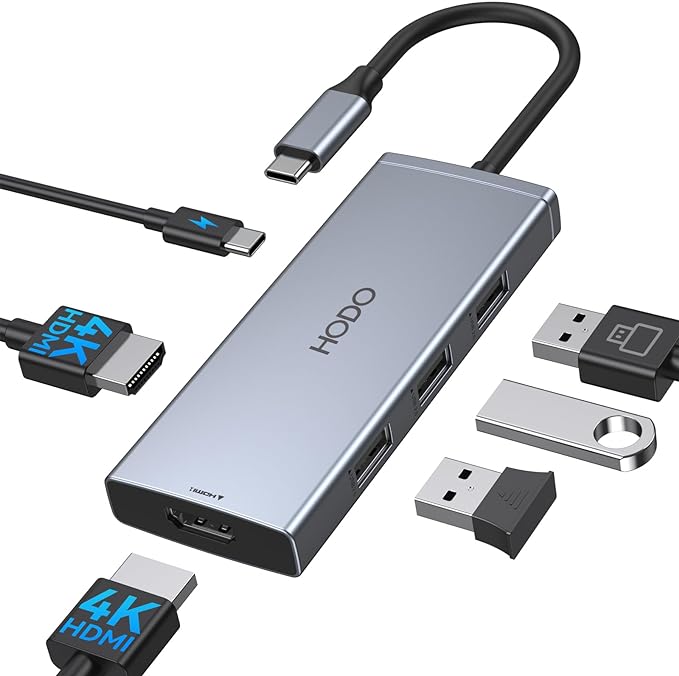 HODO Docking Station to Dual HDMI Monitors Adapter USB C to Dual HDMI Adapter by HODO