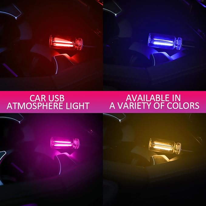 Car USB Night Light Bulb, Touch Dimmable Car Interior Ambient USB LED Lights - Image 4