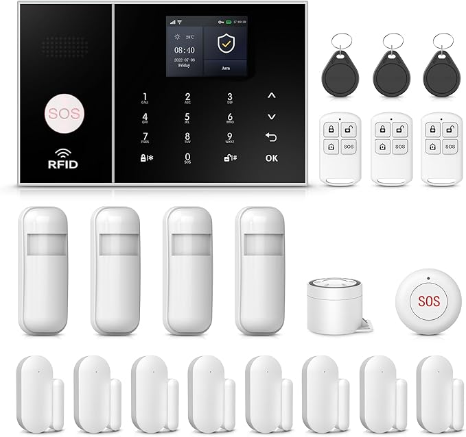 PGST WiFi Alarm System for Home Security, DIY Door Alarm Sensors, Tuya App by PGST