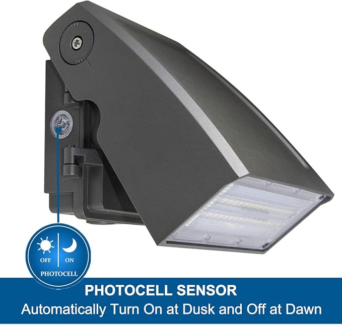 DAKASON 30W LED Wall Pack, Dusk-to-Dawn Photocell, Adjustable Head, Full - Image 2