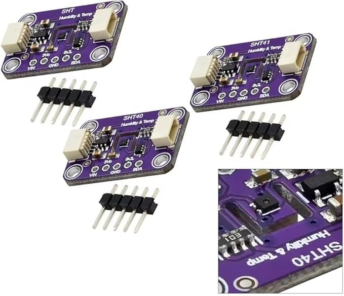 SHT40 SHT41 SHT45 Temperature and Humidity Sensor Module 3.3-5V I2C - Image 3