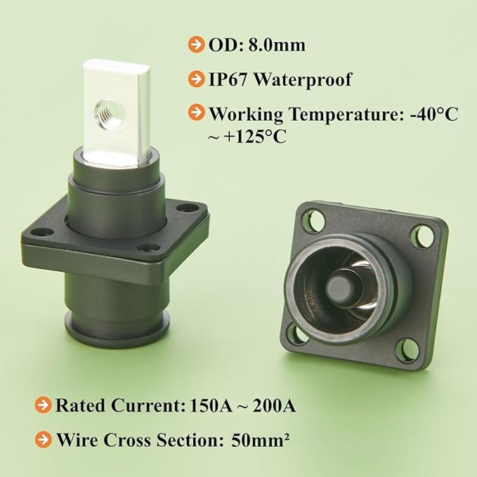 1 Set Battery Energy Storage Connector 150A 35mm² High Current HV Connectors - Image 4