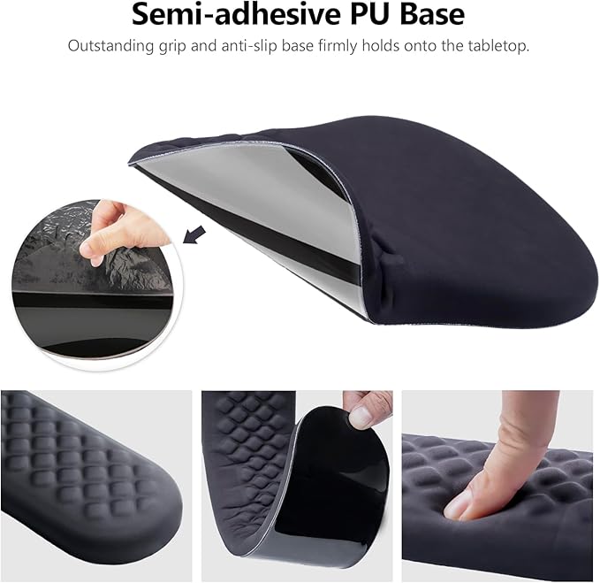 Mouse Pad Wrist Support, Laokiiy 2 in1 Keyboard Wrist Rest+ Ergonomic Mouse Pad - Image 4