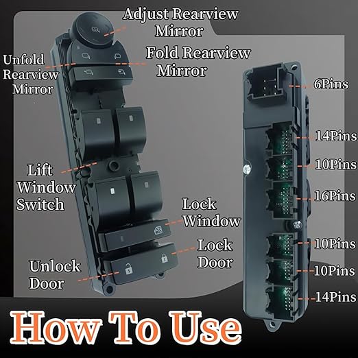 20835553 Driver Side Power Master Control Window & Door & Mirror Lock Switch - Image 6