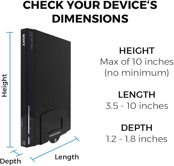 HumanCentric Cable Box and Modem Mount, Adjustable Wall Mount - Image 3