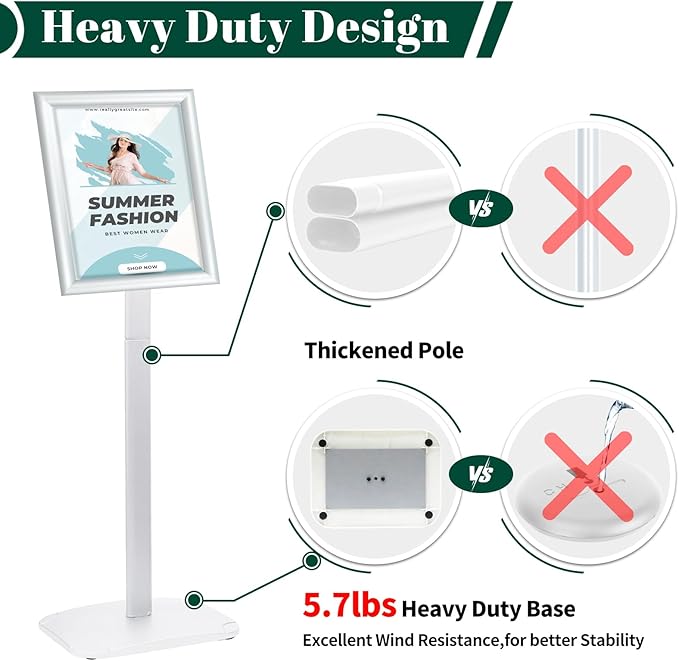 Mutualsign 3Pcs Heavy Duty Pedestal Sign Holder - Image 5