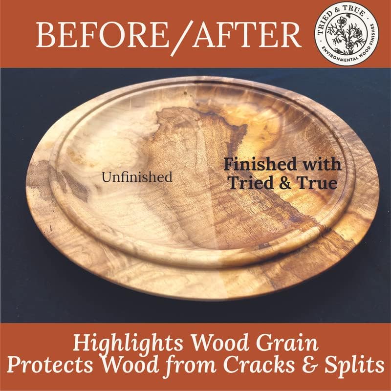 Tried & True Original Wood Finish, 8 oz. | Linseed Oil & Beeswax Blend for Woodworking Projects, Long-Lasting Durability, Food Safe Sealer, Non-Toxic Wood Finish