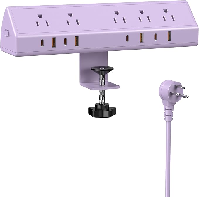 Jgstkcity Desk Clamp Power Strip, 65W Fast Charging Station, 4 USB-C, 4 USB-A by Jgstkcity