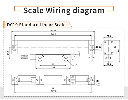 3 axis DRO Digital readout Linear Scale Set - Image 7