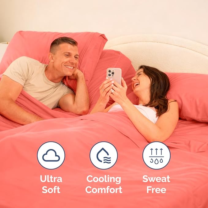 Split Head King Sheet Set – 4 Piece Flex Split Top King Sheets - Image 6
