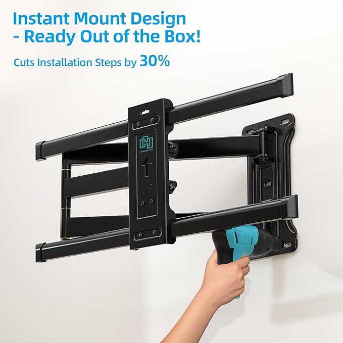 HCMOUNTING Pre-Assembled Corner TV Wall Mount - Image 3